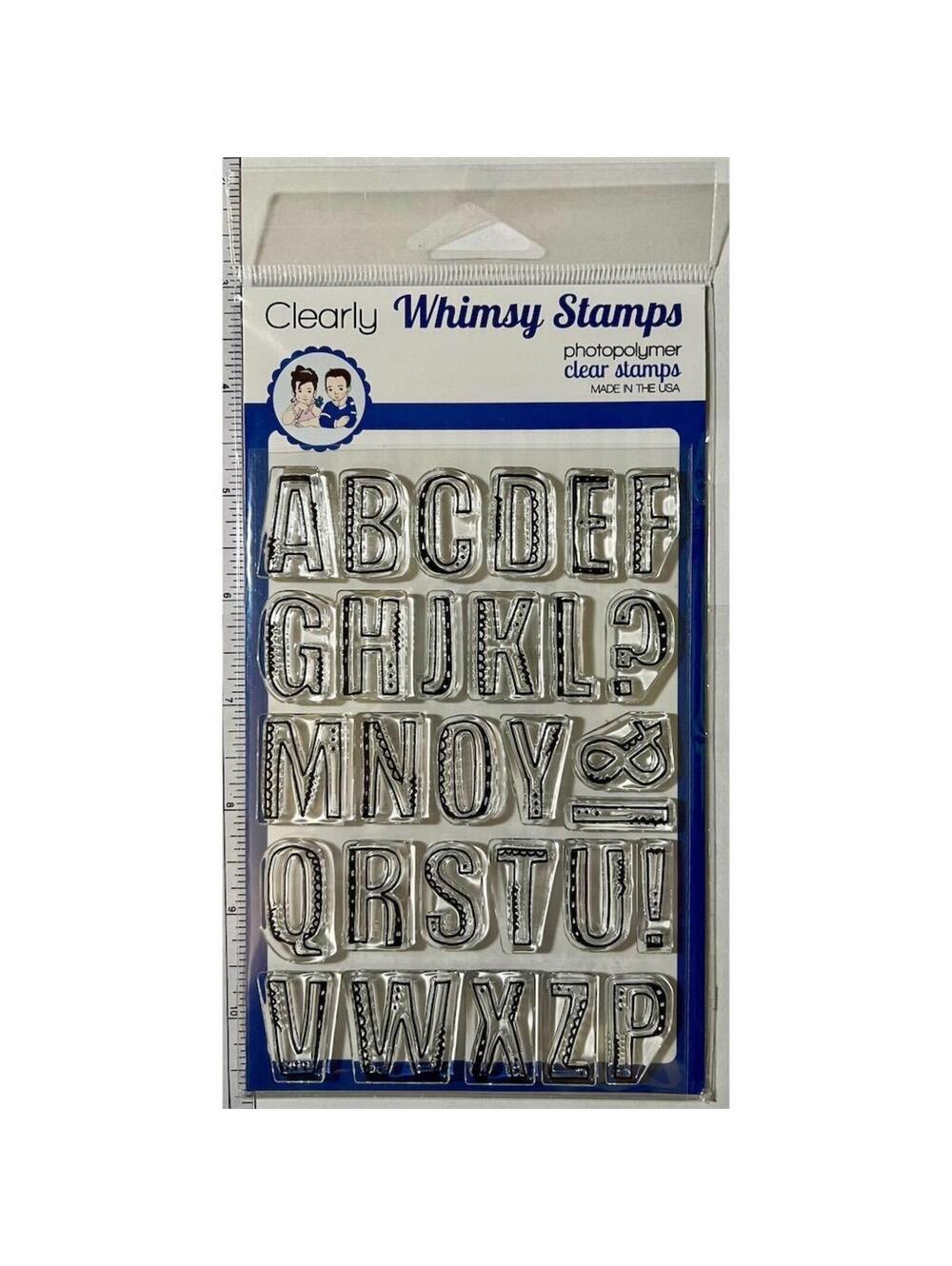 Whimsy Stamps AlFaDoodles Alphabet Clear Stamp Set A-Z Photopolymer Unmounted
